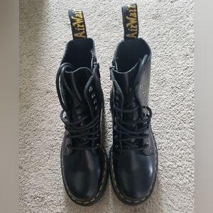 Dr. Martens Yellow and Black Combat Boots